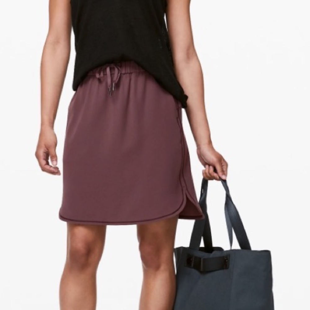 Lululemon On the Fly Skirt Woven: Cherry Cola - Picture 2 of 11